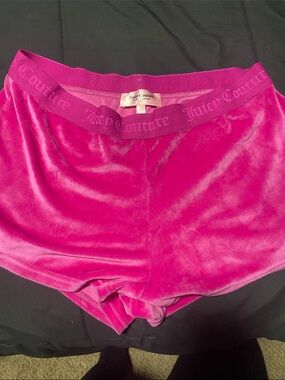 Juicy Couture Hot Pink Velour Lounge Shorts